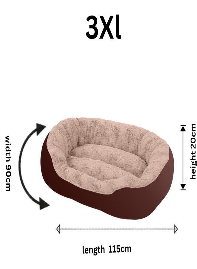 DRILLY Elite Quality Fur 3XL (Dimensions 115 * 90 * 20 cm) Dog Bed for German Shepherd Extra Large Dogs Washable-Orthopedic Breed | Giant Human Dog Bed (3XL) - Image 4